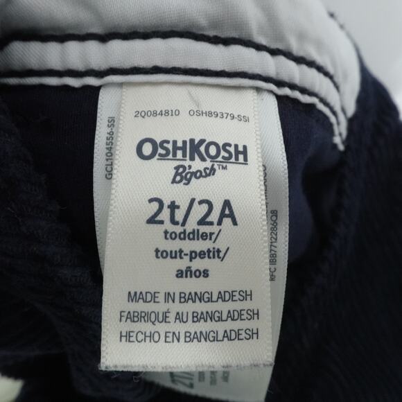 Oshkosh Bgosh Boys Navy Blue Corduroy Vestbak‎ Overalls 2T Classic Farmer - Picture 9 of 11